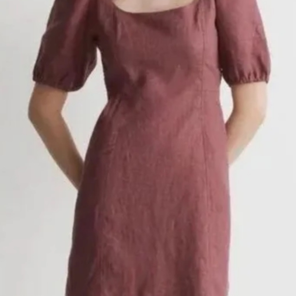 Madewell Maisie Mini Dress in Pressed Grape Mauve